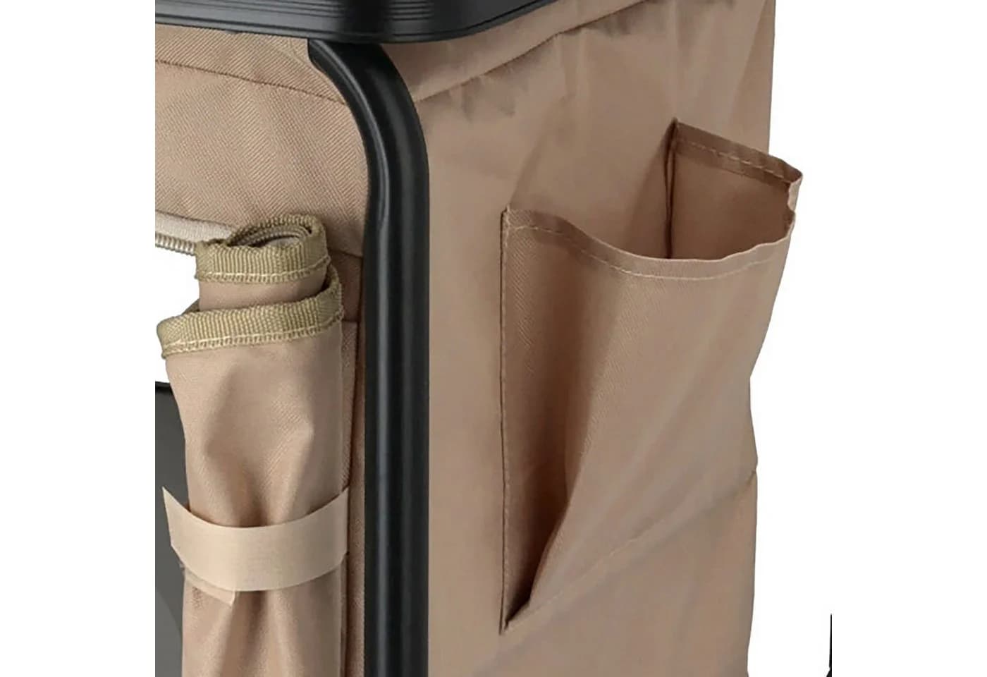 Spetebo 2-in-1 Campingtisch Stoff Campingschrank Beige Faltbar - Bild 5