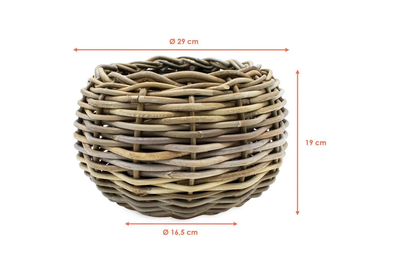 Spetebo Blumentopf Rattan Pflanztopf mit Kunststoff Einsatz