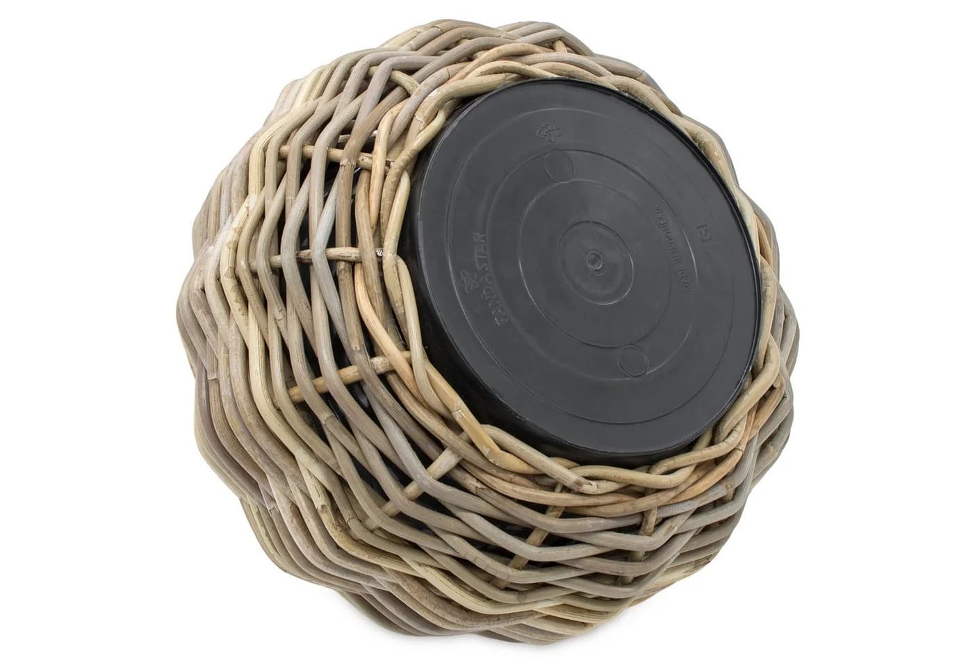 Spetebo Blumentopf Rattan Pflanztopf mit Kunststoff Einsatz - Bild 5
