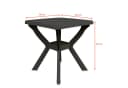 Spetebo Gartentisch Anthrazit Kunststoff Quadratisch 70 cm Bild 1