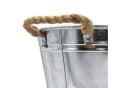 Spetebo Pflanzkübel Zinkwanne silber mit Jute-Griffen Bild 4