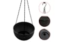 Spetebo Blumenampel Rattan Optik Anthrazit 23cm - 2er Set Bild 3