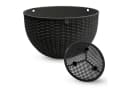Spetebo Blumenampel Rattan Optik Anthrazit 23cm - 2er Set Bild 5