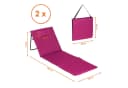 Spetebo Strandmatte 2er Set Klappbar mit verstellbarer Rückenlehne Rosa Bild 1