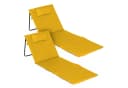 Spetebo Strandmatte 2er Set Klappbar mit verstellbarer Rückenlehne Gelb Bild 2