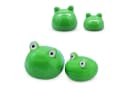 Spetebo Teichfigur Frosch Set 2-tlg. Grün Porzellan Schwimmdeko Bild 3