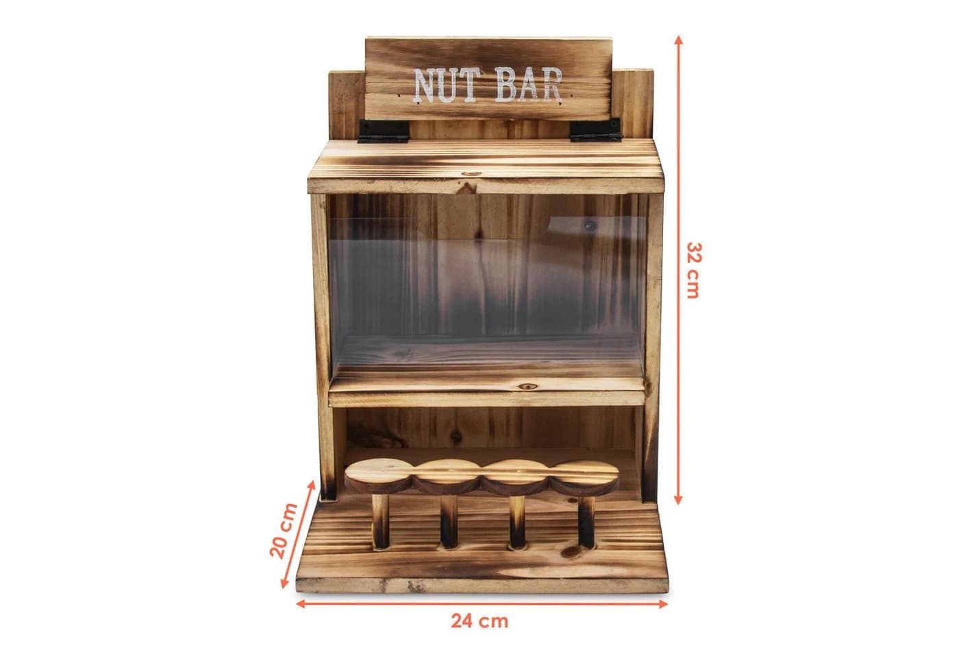 Spetebo Eichhörnchen-Futterstation NUT BAR Holz Acryl