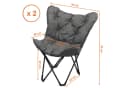 Spetebo Camping Sitzgruppe 3-tlg. mit Aluminium Klapptisch Grau Bild 1