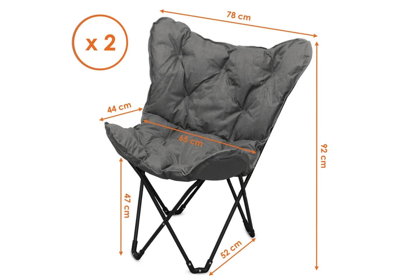 Spetebo Camping Sitzgruppe 3-tlg. mit Aluminium Klapptisch Grau