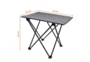 Spetebo Camping Sitzgruppe 3-tlg. mit Aluminium Klapptisch Grau Bild 3