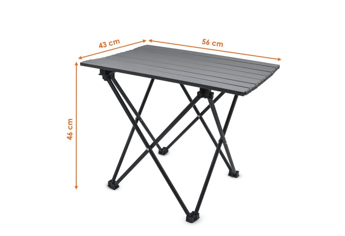 Spetebo Camping Sitzgruppe 3-tlg. mit Aluminium Klapptisch Grau - Bild 3