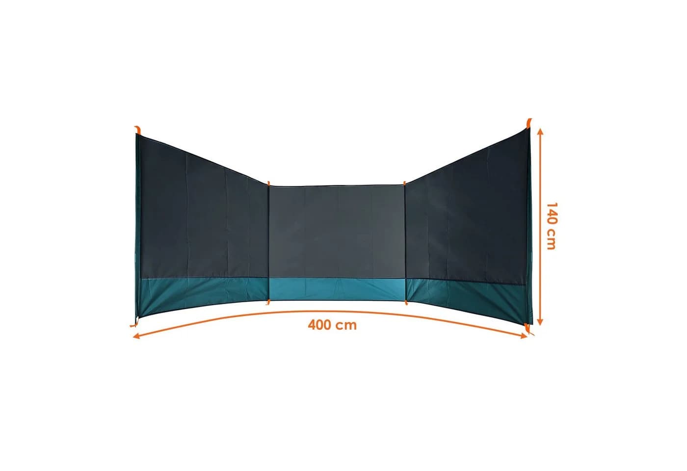 Spetebo Strand Windschutz Grau mit Tragetasche 400x140cm
