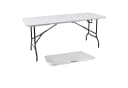 Spetebo Klapptisch XL Weiß Stahlgestell Campingtisch Bild 2