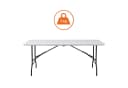 Spetebo Klapptisch XL Weiß Stahlgestell Campingtisch Bild 3