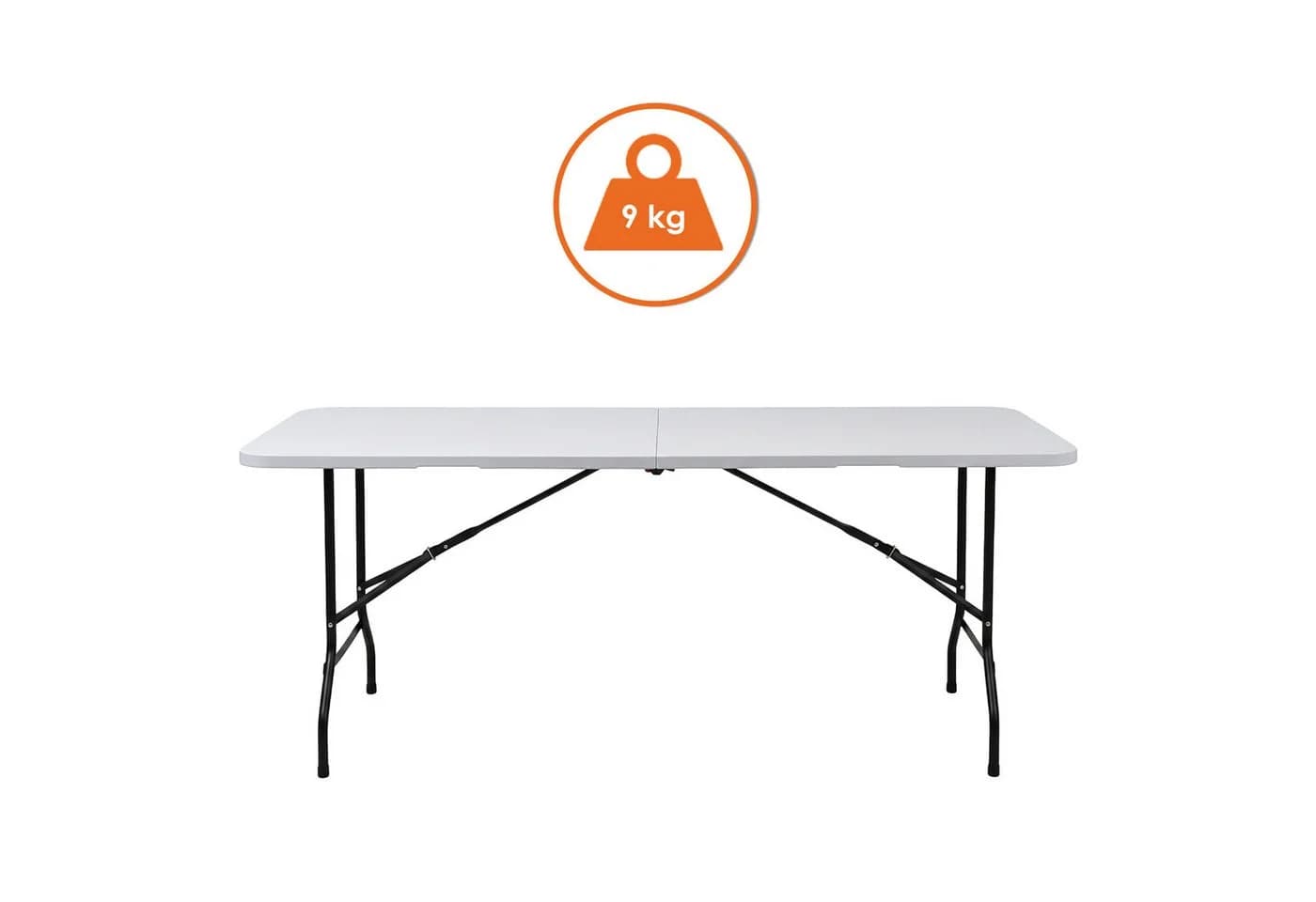 Spetebo Klapptisch XL Weiß Stahlgestell Campingtisch - Bild 3