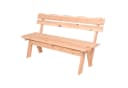 Spetebo Gartenbank Massivholz 3-Sitzer mit Rückenlehne Bild 2
