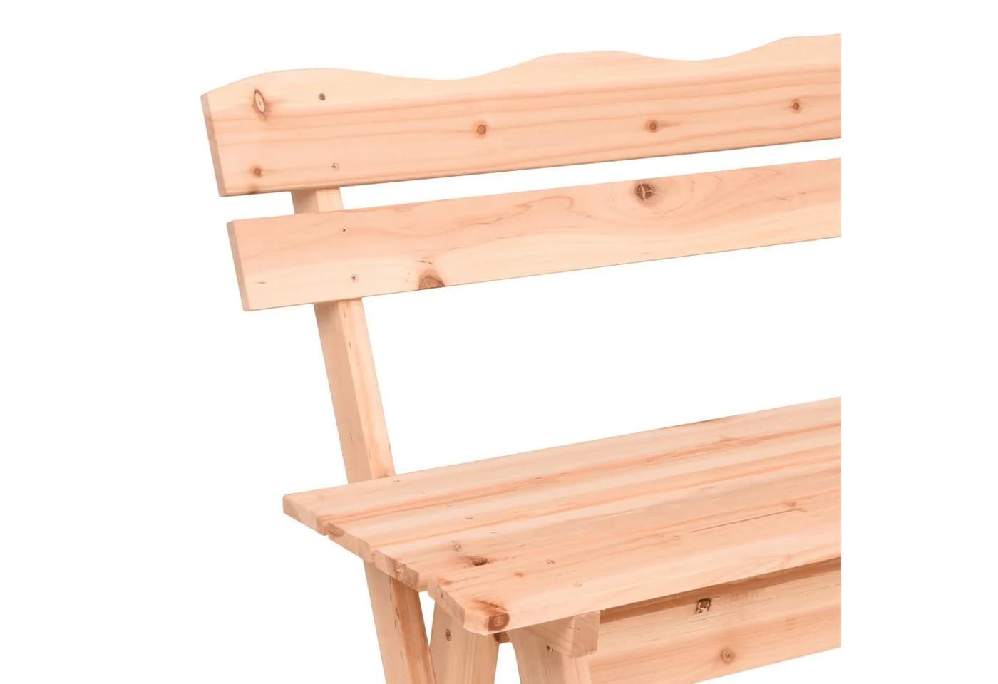 Spetebo Gartenbank Massivholz 3-Sitzer mit Rückenlehne - Bild 4