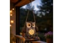 Spetebo Solar Eule auf Schaukel Dekofigur warm weiß LED wasserfest Bild 2
