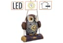 Spetebo Solar Eule auf Schaukel Dekofigur warm weiß LED wasserfest Bild 3