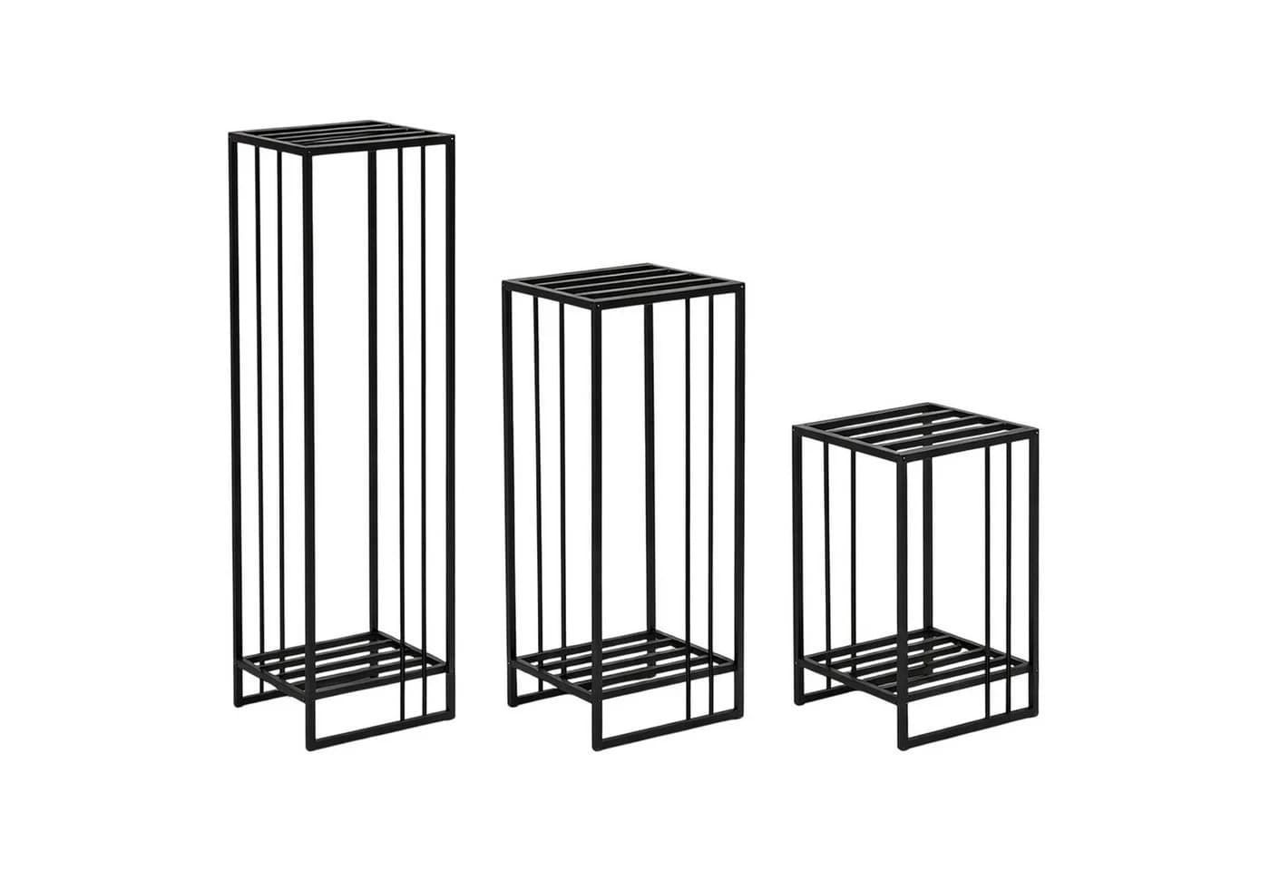 Spetebo Pflanzentreppe 3er Set Metall Schwarz - Bild 3