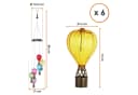 Spetebo Solar Windspiel mit 6 bunten Heißluftballons und Flammeneffekt Bild 1