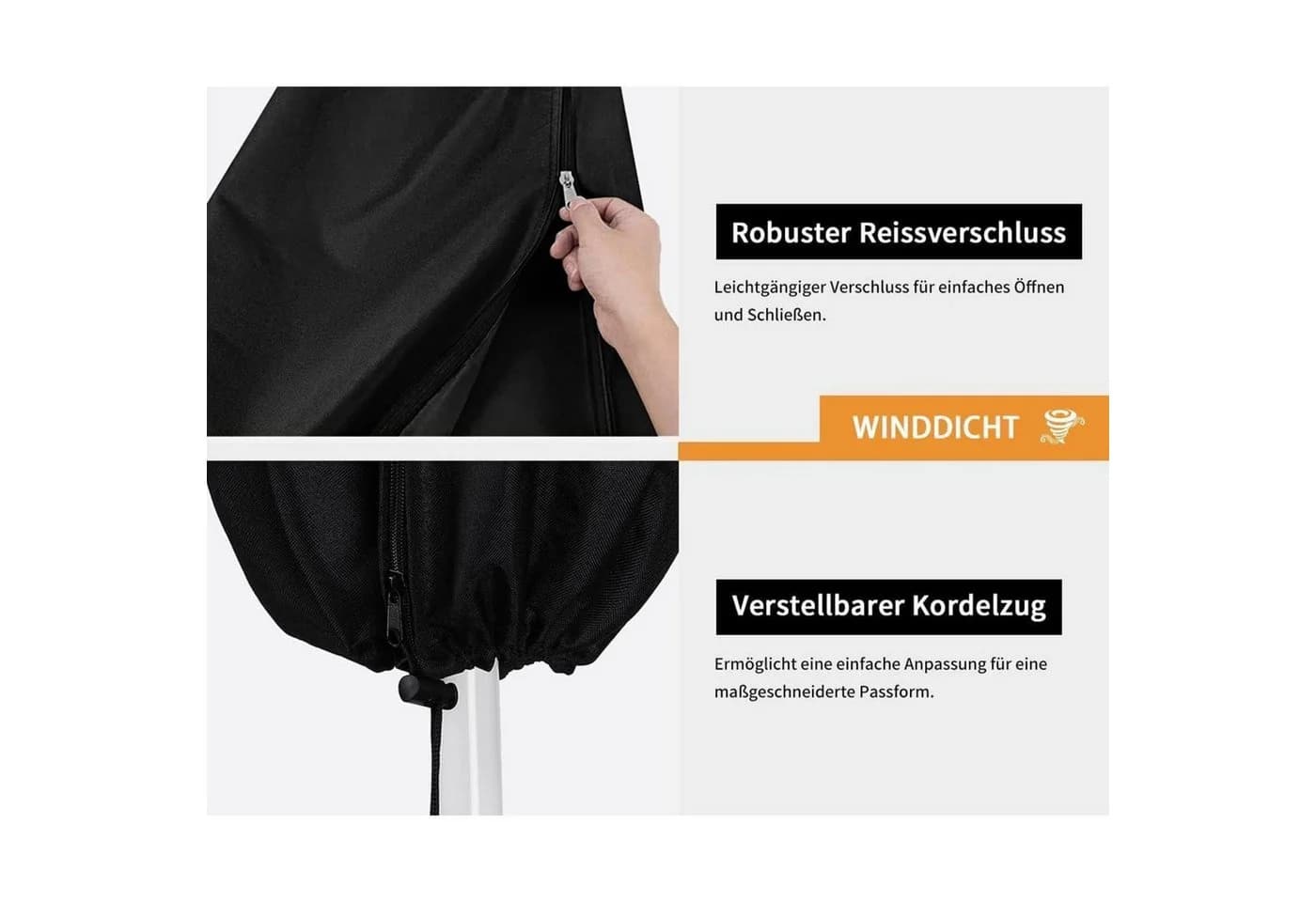 LuxusKollektion Sonnenschirm-Schutzhülle Wasserdicht für Ampelschirm - Bild 4