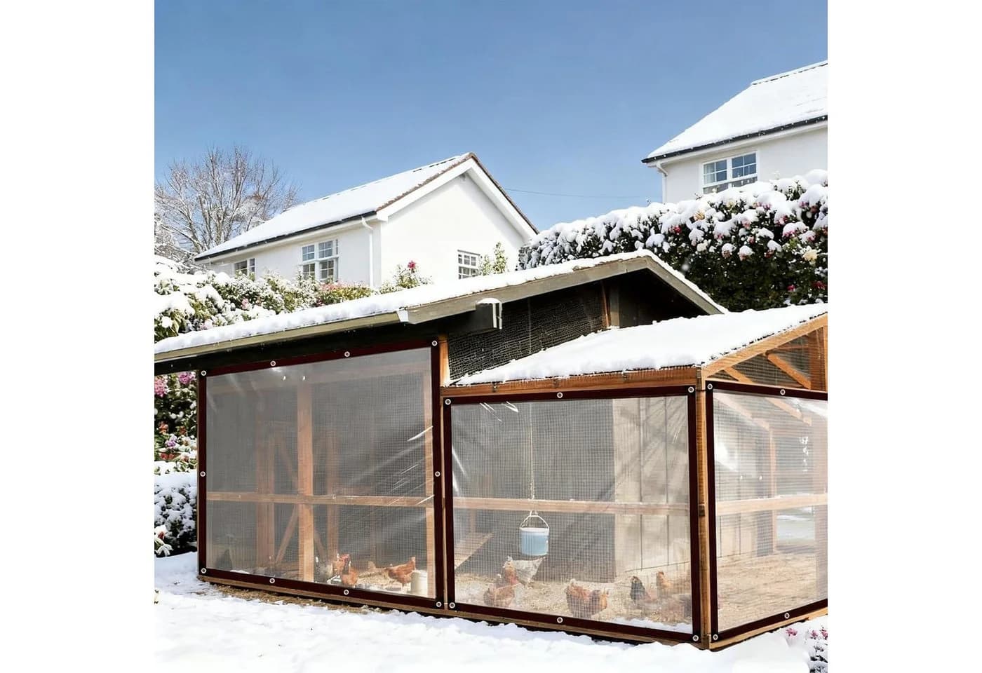 LuxusKollektion Schutzplane Transparent Wasserdicht mit Ösen - Bild 3