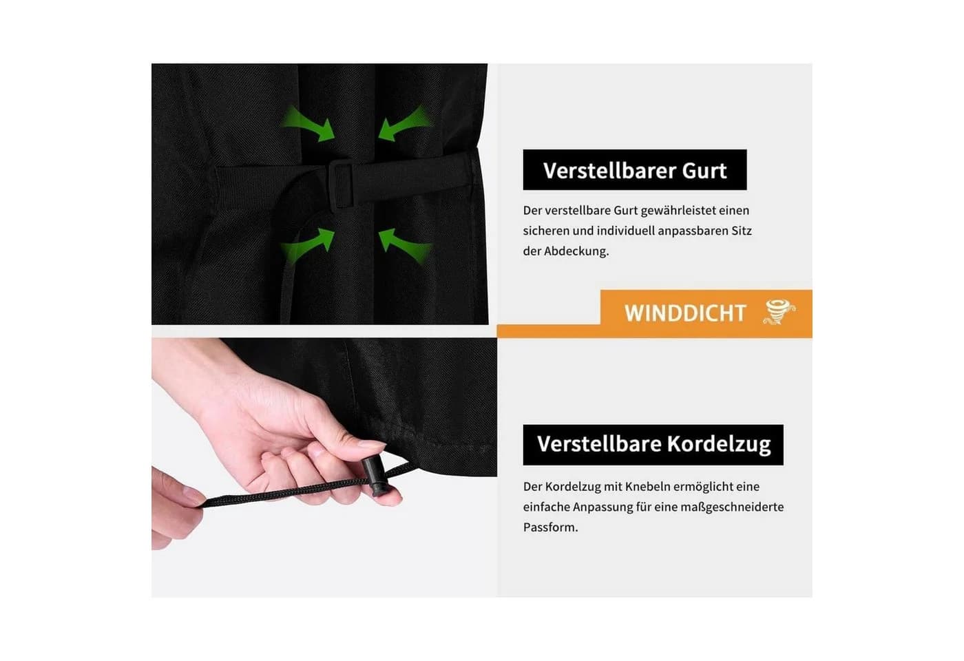 LuxusKollektion Solarabdeckplane Schwarz Wasserdicht UV-beständig - Bild 5