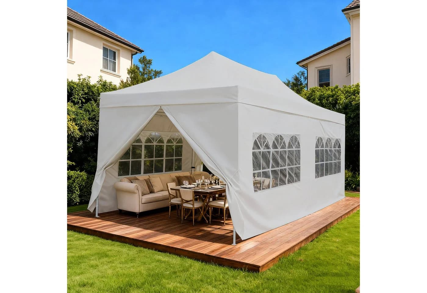 Faltpavillon Valencia Pro Weiß Konifera - Bild 2