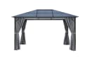 Pavillon KONIFERA Aruba Grau Aluminiumgestell Polycarbonat-Dach Bild 1