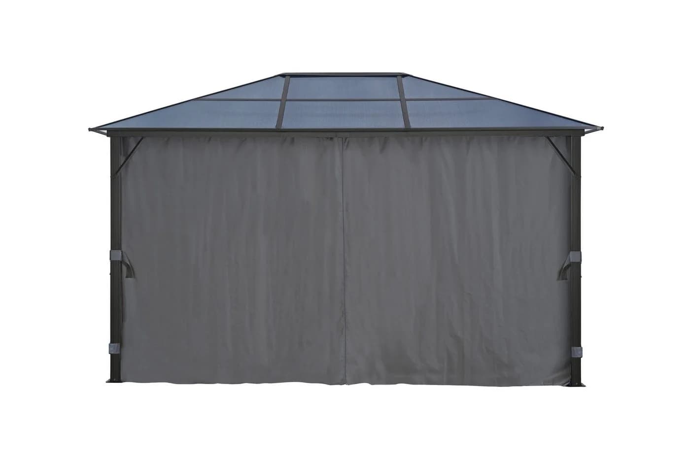 Pavillon KONIFERA Aruba Grau Aluminiumgestell Polycarbonat-Dach - Bild 5