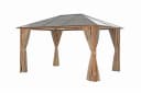 Pavillon KONIFERA "Aruba" Beige Aluminiumgestell Polycarbonat-Dach Bild 3