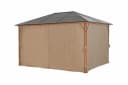 Pavillon KONIFERA "Aruba" Beige Aluminiumgestell Polycarbonat-Dach Bild 5