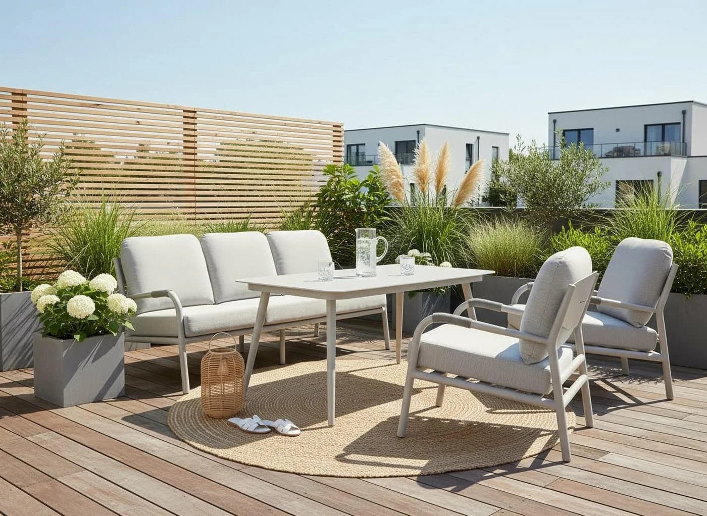 Gartenlounge-Set KONIFERA "Fernando" Beige Aluminium Wicker/Kunststoffgeflecht - Bild 2