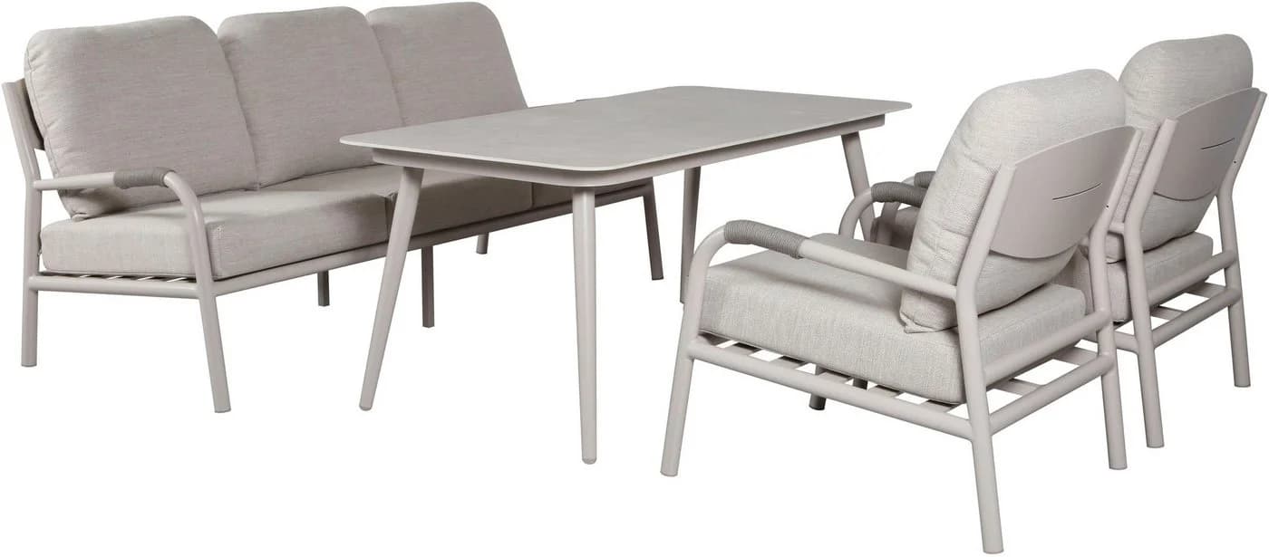 Gartenlounge-Set KONIFERA "Fernando" Beige Aluminium Wicker/Kunststoffgeflecht - Bild 3