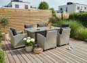 Konifera Garten-Essgruppe Amsterdam 6-Sitzer Polyrattan Grau Bild 2