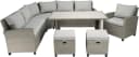 Gartenlounge-Set KONIFERA Keros Premium XL Polyrattan Stahl Bild 1