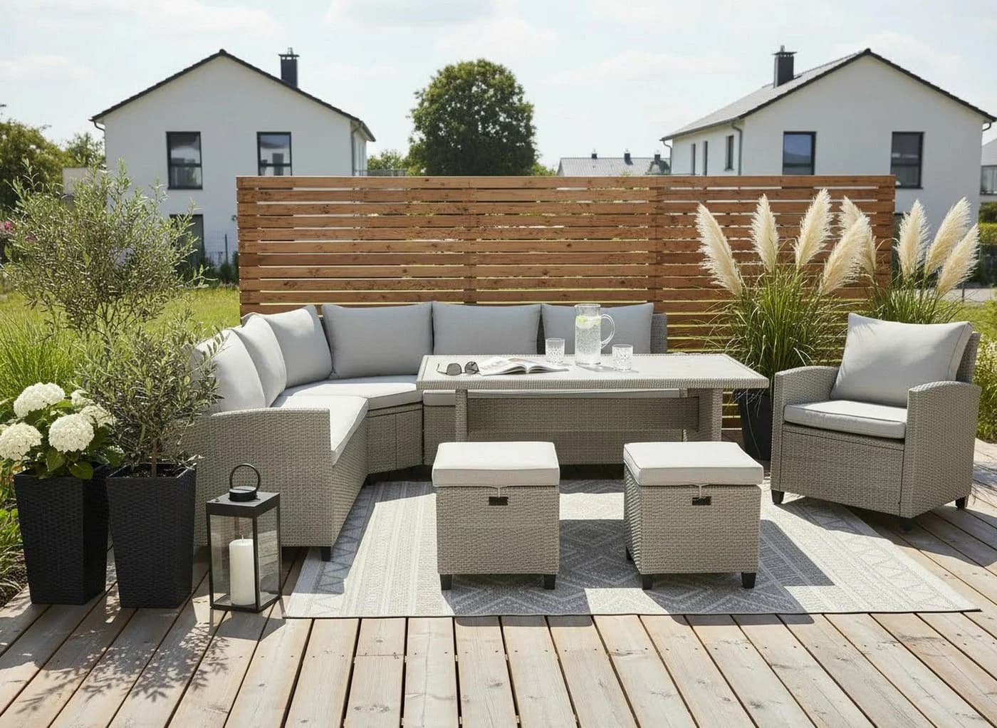 Gartenlounge-Set KONIFERA Keros Premium XL Polyrattan Stahl - Bild 2