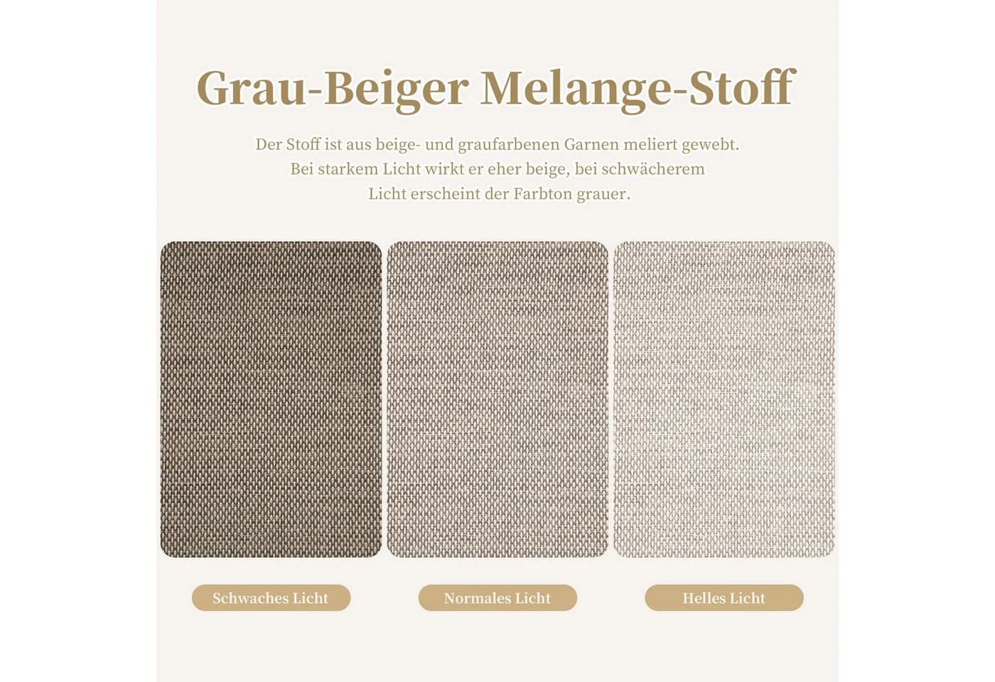 MODFU Gartenlounge-Set 2-Sitzer Industrie-Stil Grau Beige - Bild 3