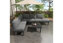 STILVORA Gartenlounge-Set 6-tlg. Grau mit Glas-Tisch Bild 1
