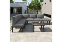 STILVORA Gartenlounge-Set 6-tlg. Grau mit Glas-Tisch Bild 3