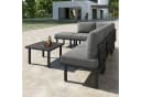 STILVORA Gartenlounge-Set 6-tlg. Grau mit Glas-Tisch Bild 4
