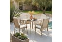 STILVORA Gartenlounge-Set 5-tlg. Beige Metall WPC Bild 1