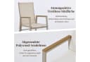 STILVORA Gartenlounge-Set 5-tlg. Beige Metall WPC Bild 4