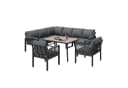Modernes Gartenlounge-Set aus verzinktem Eisen und Holz Bild 1