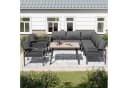 Modernes Gartenlounge-Set aus verzinktem Eisen und Holz Bild 3