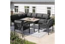 Modernes Gartenlounge-Set aus verzinktem Eisen und Holz Bild 4