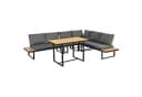REDOM Gartenlounge-Set 5-fach verstellbare Rückenlehne Schwarz/Grau Bild 5