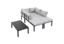 REDOM Gartenlounge-Set 6-Sitzer Grau Verzinkter Eisenrahmen Modul Bild 1