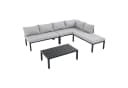 REDOM Gartenlounge-Set 6-Sitzer Grau Verzinkter Eisenrahmen Modul Bild 2